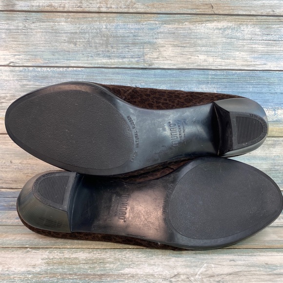 Munro Womens Brown Leopard Print Fabric Zip Up Booties - Picture 8 of 14